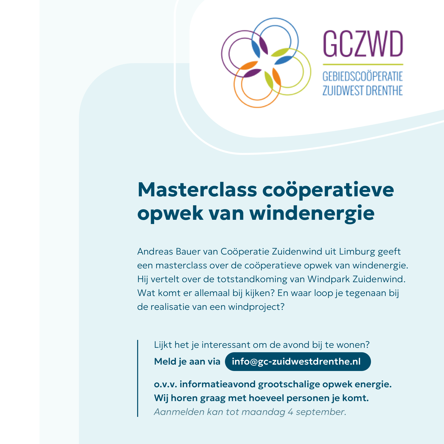 Masterclass coöperatieve windenergie